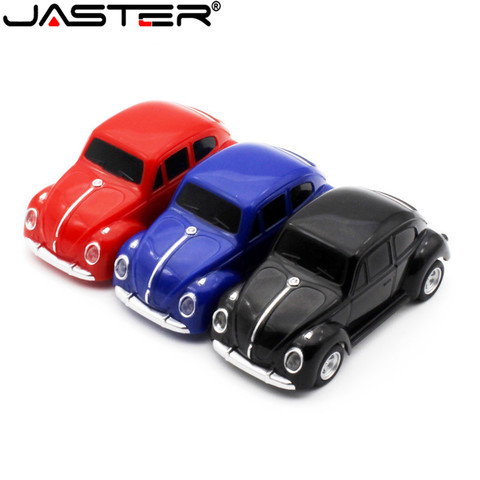 JASTER Mini Beetle Car Model pendrive 4 ГБ 8 ГБ 16 ГБ 32 ГБ 64 ГБ USB флэш-накопитель карта памяти, флеш-накопитель в подарок U диск Бесплатная доставка ► Фото 1/6