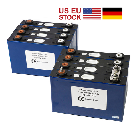 8 шт Lifepo4 батарея 3,2 v 20ah 200A Высокая разрядная батарея тока для электровелосипеда пакет для мотора Diy местный склад в США и ЕС ► Фото 1/6