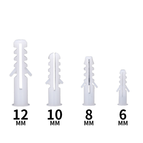 50 шт. M6 M8 M10 M12 ребристый пластиковый якорь настенная пластиковая Расширительная Труба настенные Заглушки для самонарезающих винтов ► Фото 1/6