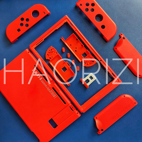 Красный NS переключатель, сменный корпус, чехол для Nintendo Switch NS NX Joy-Con Joycon, корпус контроллера, корпус, передняя средняя рамка ► Фото 1/5