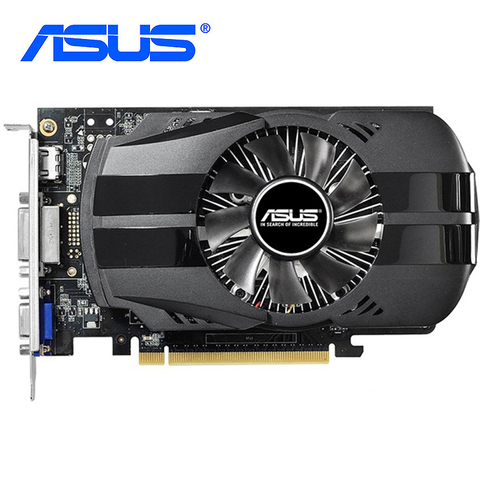 Видеокарта ASUS GTX750 2 Гб 128 бит GDDR5, видеокарты для nVIDIA geforce VGA карты Geforce GTX750-FML-2GD5 GTX 750 2G Hdmi, б/у ► Фото 1/4