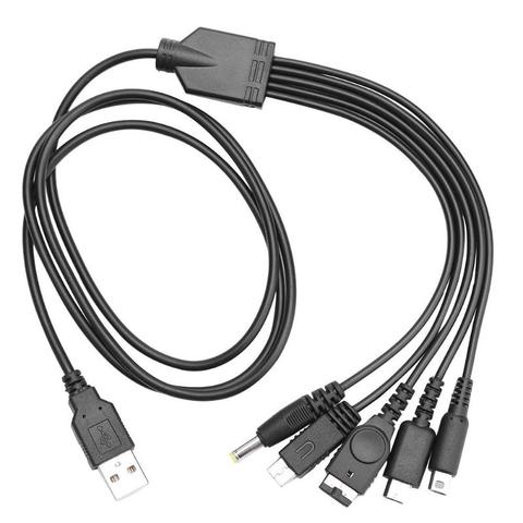 5 в 1 USB кабель для зарядки для нового 3DS XL NDS Lite NDSI LL WII U зарядное устройство для Nintendo GBA для Sony PSP 1000/ 2000 кабель ► Фото 1/6