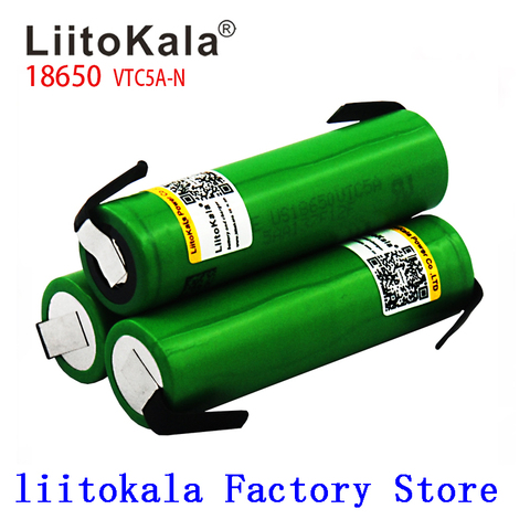 Liitokala 18650 2600 мАч VTC5A-N ОРИГИНАЛ 3,6 В 18650 US18650 VTC5A 2600 мАч аккумулятор с высоким потоком энергии 40 А ► Фото 1/6