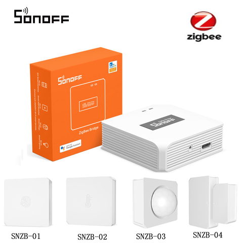 SONOFF Zigbee Bridge/беспроводной переключатель/датчик температуры и влажности/датчик движения/беспроводной дверной оконный датчик Zigbee 3,0 ► Фото 1/6