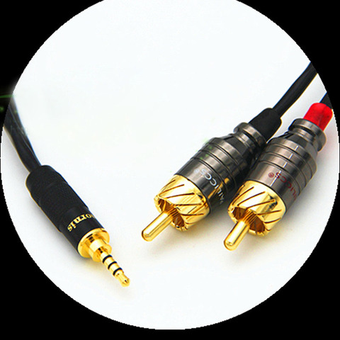 Высококачественный A54 HIFI TRRS сбалансированный 2,5 мм до 2 RCA мужской аудио кабель для Cayin N5 Iriver AK240 AK380 AK120II Amp onyo DP-X1 ► Фото 1/4