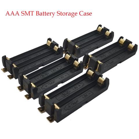 5 шт. 2 * AAA держатель батареи SMD SMT, коробка для батарей с бронзовые значки DIY ► Фото 1/6