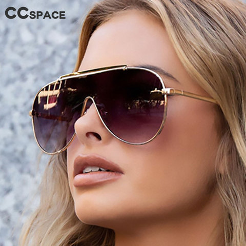 46235 большие солнцезащитные очки с одной линзой для мужчин и женщин модные очки UV400 ► Фото 1/6