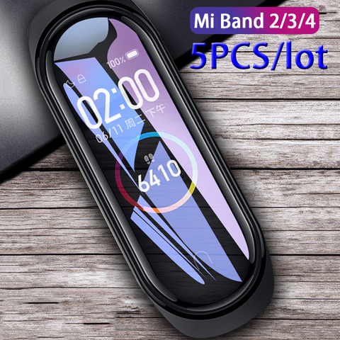 5 шт./лот 3D полная Защита экрана для Xiaomi Mi band 4 5 защитная пленка на Xiomi Mi band 2 3 4 band2 band3 band4 Not Glass ► Фото 1/6