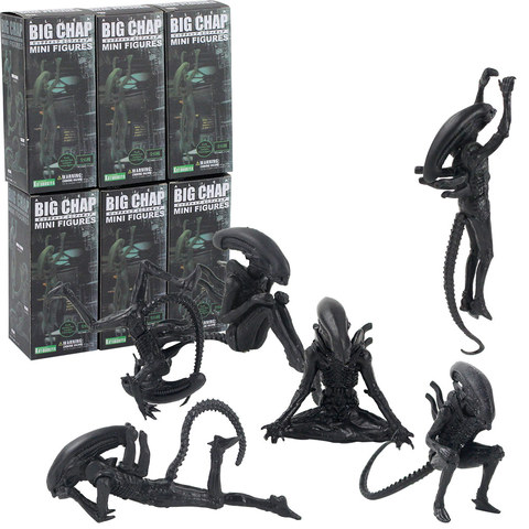 6 шт большой глава сет инопланетяне и хищники фигурку Alien Гибридный конфигурации Xenomorph пришельцы AVP модель игрушки ► Фото 1/6
