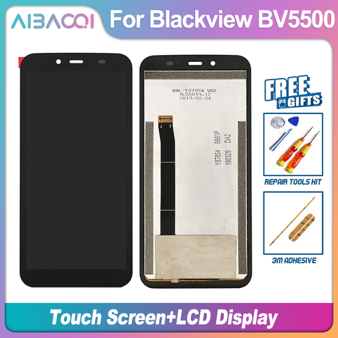 Новый оригинальный 5,5 дюймовый сенсорный экран + 1440x720 ЖК-дисплей в сборе Замена для телефона Blackview BV5500/BV5500 Pro Android 8,1 ► Фото 1/3