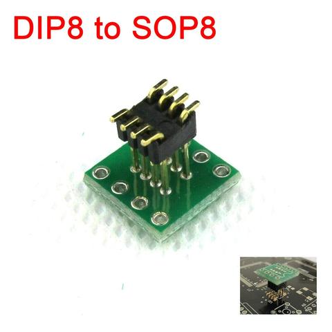 Адаптер DIP8 к SOP8 SOP8, разъем PCB 1,27 мм/2,54 мм, 8-контактный адаптер, звуковая карта, обновленная плата преобразователя для Op amp ► Фото 1/6