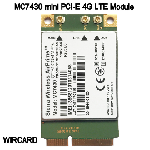 Модуль MC7430 LTE 4G, карта памяти, USB 3,0, интерфейс MBIM, 4G, поддержка Wi-Fi, GNSS, WWAN, CAT6, HSPA, 4G ► Фото 1/1