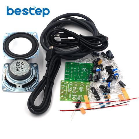 (Детали) маленький динамик DIY kit, прозрачный усилитель, Двухканальный аудио динамик, динамик, электронная сварочная продукция ► Фото 1/4