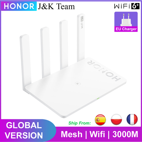 Глобальная версия Huawei Honor маршрутизатор 3 Wi-Fi 6 plus сетки Wi-Fi 5 ГГц 3000 Мбит/с беспроводной маршрутизатор Wi-Fi расширитель умный дом простая настр... ► Фото 1/6