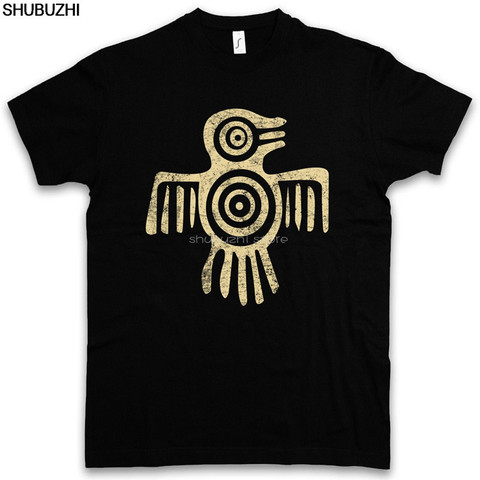 Мужская футболка с надписью AZTEC BIRD II, модная повседневная футболка с надписью «Индиан Zeichen», «Kultur Zivilisation Maya Religion», sbz6263 ► Фото 1/6
