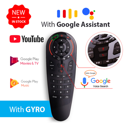 G30 Google Voice Air Mouse g30s 2,4 ГГц, беспроводной пульт дистанционного управления, помощник поиска, аэромышь для Xiaomi X96max Mag 232 HTv 5 Tv Box ► Фото 1/6