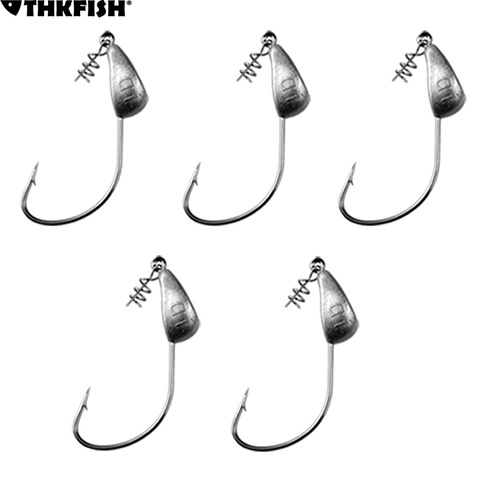 5 шт./лот Lead Jig Head бронзовых морских рыболовных крючков стоьте вверх винт Jig Head рыболовный крючок для бас ловли форели 3.5g 5g 7 г, 10 г, 1 5g 18g 21 г ► Фото 1/6