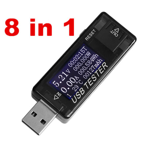 8 в 1 QC2.0 3,0 4-30 в электрическая мощность USB тестер напряжения измеритель тока монитор вольтметр Амперметр ► Фото 1/6