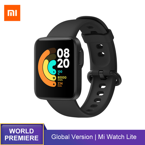 Смарт-часы Xiaomi Mi Watch Lite, GPS, Bluetooth 5,1, спортивный фитнес-трекер, монитор сердечного ритма, ЖК-экран 1,4 дюйма TFTLCD, 5 АТМ, водонепроницаемый mi band ► Фото 1/6