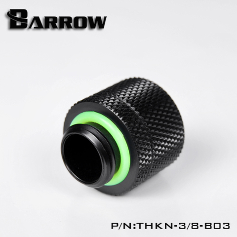 Barrow THKN-3/8-B03, 3/8 дюйма ID * 1/2 дюйма OD 10x13 мм, жесткие трубные фитинги, G1 / 4 дюйма, фитинги для мягких трубок, компьютерный гаджет ► Фото 1/6