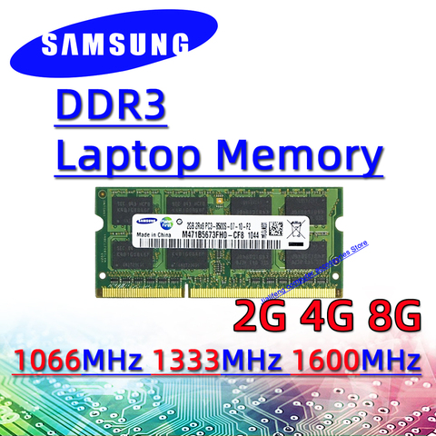 Память Samsung для ноутбука ddr3 2 ГБ 4 ГБ 8 ГБ 1066 МГц 1333 МГц 1600 МГц ОЗУ pc3- 8500S 10600S 12800S 16 ГБ 32 ГБ ► Фото 1/1