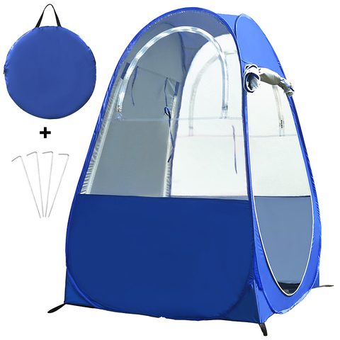 Наружная палатка для кемпинга, зимняя рыболовная палатка с защитой от УФ-лучей, всплывающая Одиночная Автоматическая палатка для мгновенного затенения дождя, оборудование для кемпинга ► Фото 1/6