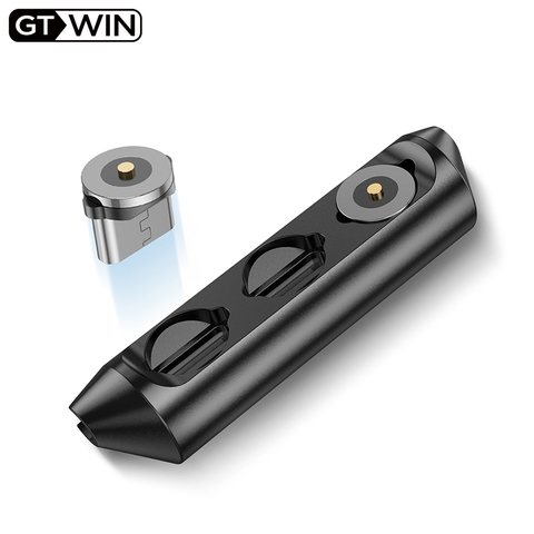 GTWIN Магнитный штепсельная коробка зарядный адаптер штепсельная вилка чехол для 8-контактного типа C Магнит Micro USB зарядный провод разъем конт... ► Фото 1/6