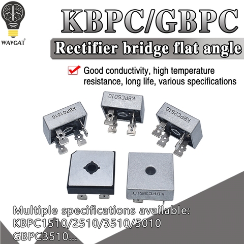 KBPC5010 KBPC3510 выпрямительный мост ворс KBPC1010/1510/2510/610 GBPC3510 диодный мост выпрямителя 50A1000V ► Фото 1/6