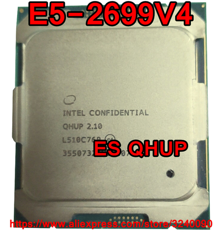 Процессор Intel ЦП Xeon, версия es QHUP, 2,10 ГГц, 22 ядра, 55 м, 4, 5, 2699V4, E5, 2699, 4, с бесплатной доставкой ► Фото 1/2