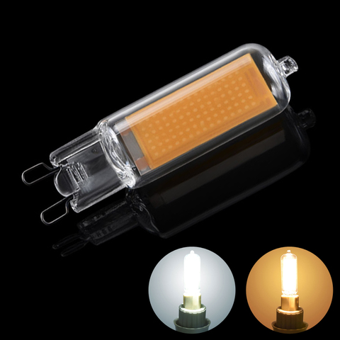 Светодиодная лампа без мерцания, светодиодная лампа G9 Mini стеклянный Точечный светильник COB LED G9 5 Вт 7 Вт 10 Вт 220 В, сменная галогеновая лампа 20 Вт 40 Вт ► Фото 1/6