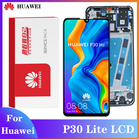 Оригинальный экран для Huawei P30 Lite, ЖК-дисплей, дигитайзер в сборе, сенсорный дисплей, подходит для Huawei Nova 4e, ЖК-дисплей, запасные части ► Фото 1/6