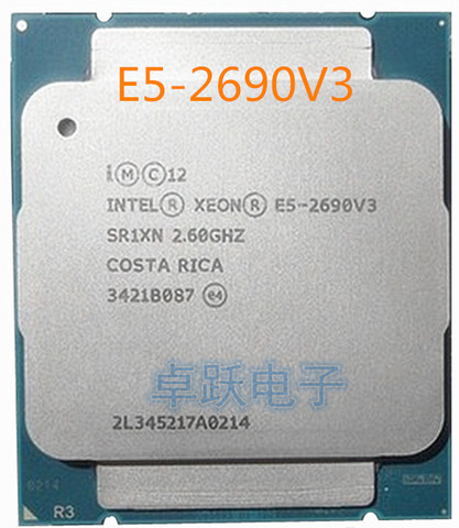 Оригинальный процессор Intel Xeon E5-2690V3 2,60 GHz 20M 12CORES 22 нм LGA2011-3 135W CPU E5 2690V3 ► Фото 1/1