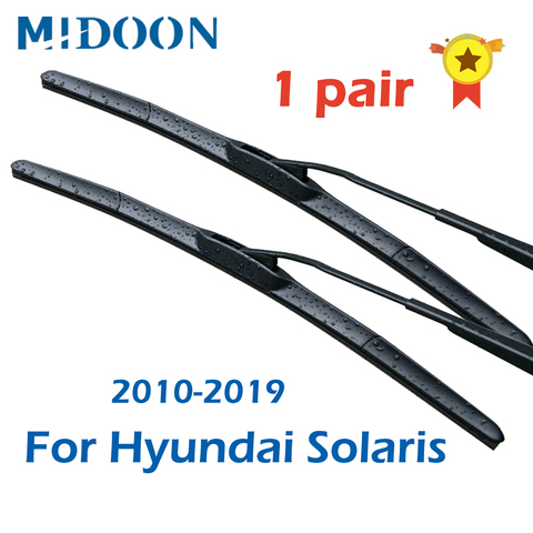 MIDOON 1 пара щеток стеклоочистителя для Hyundai Solaris 2010 2011 2012 2013 2014 2015 2016 2017 2022 ► Фото 1/6