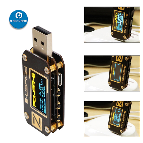 Портативный USB-тестер KM001 POWER-Z, цифровой вольтметр QC3.0 2,0 PD, цифровой измеритель напряжения и тока Type-C, детектор внешнего аккумулятора ► Фото 1/6