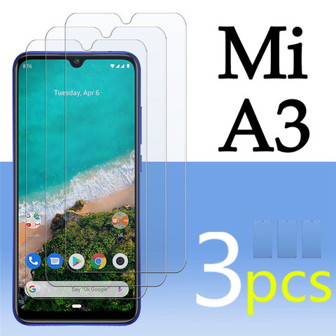 Защитное стекло xiomi, закаленное стекло 9H для Xiaomi mi a3, 3 А, 3 шт. ► Фото 1/6