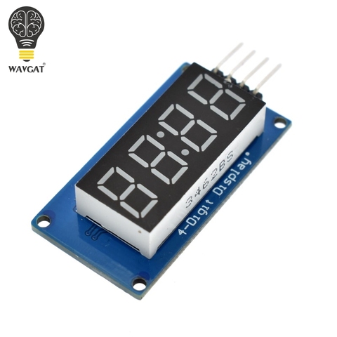 Модуль светодиодного дисплея TM1637 для Arduino, 7 сегментов, 4 бита, 1,5-дюймовые часы, красная анодная цифровая трубка, комплект с четырьмя серийным... ► Фото 1/5