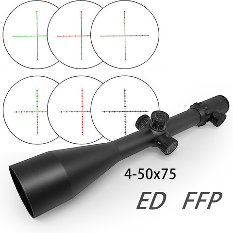SECOZOOM оптика ED объектив FFP 4-50x75, освещенный прицел, первое переднее фокусное плоское стекло, 35 мм, прицел для винтовки w 35 мм ► Фото 1/6