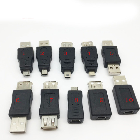 USB OTG адаптер Коннектор 5-контактный переходник адаптер преобразователь USB штекер-гнездо Micro 5-контактный USB Мини USB адаптер конвертер AQJG ► Фото 1/6