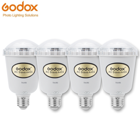 Godox A45S 4 шт./партия, электронный мигающий светильник s 5600K, фотостудия, стробоскоп, светильник AC Slave, лампа для E27 ► Фото 1/6