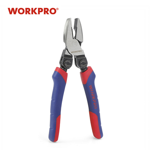 Плоскогубцы с длинным носом WORKPRO 8 дюймов, Электрические плоскогубцы, плоскогубцы с плоским носом, офсетные комбинированные плоскогубцы, ин... ► Фото 1/6