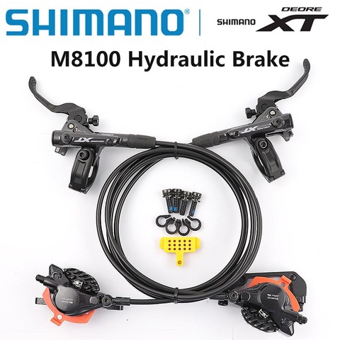 SHIMANO DEORE XT M8100 M8120 Гидравлический дисковый тормоз для горного велосипеда MTB ICE-TECH левый и правый 800 мм-1500 мм ► Фото 1/6