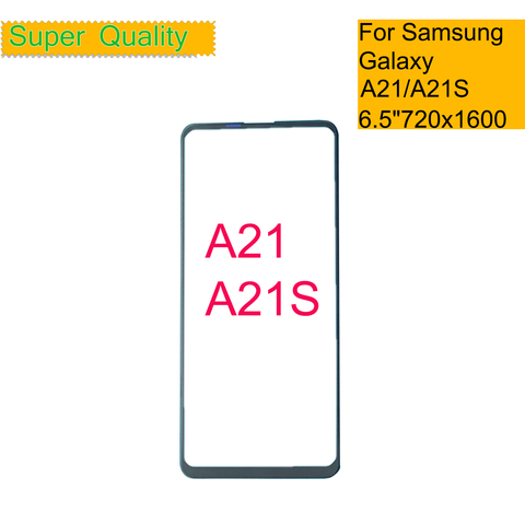 10 шт./лот для Samsung Galaxy A21 A215 / A21S A217 сенсорный экран передняя стеклянная панель ЖК-дисплей внешний объектив A21 A21S переднее стекло ► Фото 1/3