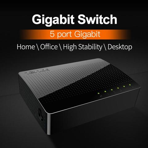 Tenda SG105 Gigabit Mini 5-Порты и разъёмы Desktop гигабитный коммутатор/Fast Ethernet сетевой коммутатор концентратор LAN/полный или наполовину дуплекс обмена ► Фото 1/6