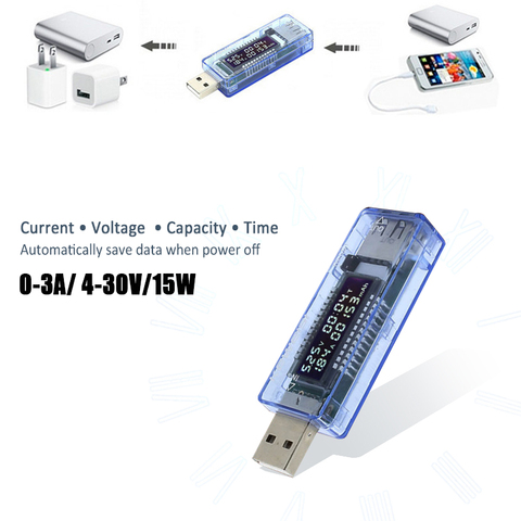 USB-тестер 3 в 1, тестер емкости 5 в 9 в 12 В 20 в QC 2,0 3,0, ЖК-дисплей, зарядное устройство, USB зарядное устройство, измеритель мощности, вольтметр ► Фото 1/6