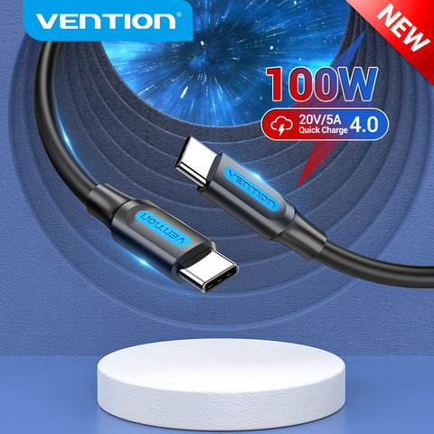 Vention 100 Вт USB C к USB Type C кабель для Samsung S20 PD быстрое зарядное устройство кабель для Macbook Pro Поддержка быстрой зарядки 4,0 USB кабель ► Фото 1/6