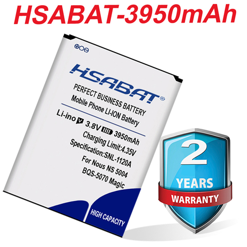 HSABAT топовый бренд 100% новый аккумулятор 3950 мАч для BQ Magic Nous NS 5004 BQS-5070 BQS 5070 BQS5070 в наличии ► Фото 1/6
