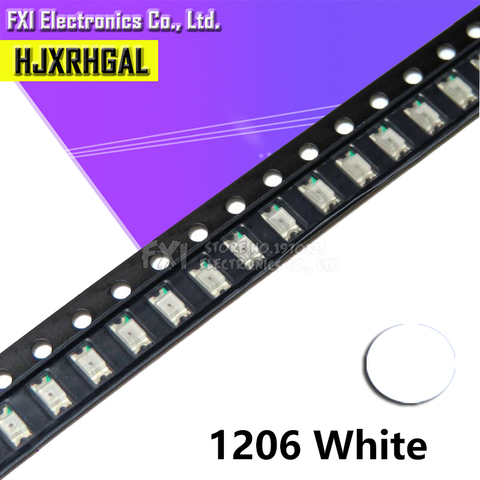 100 шт белый 1206 SMD светодиодный светильник 3216 новый оригинальный ► Фото 1/1