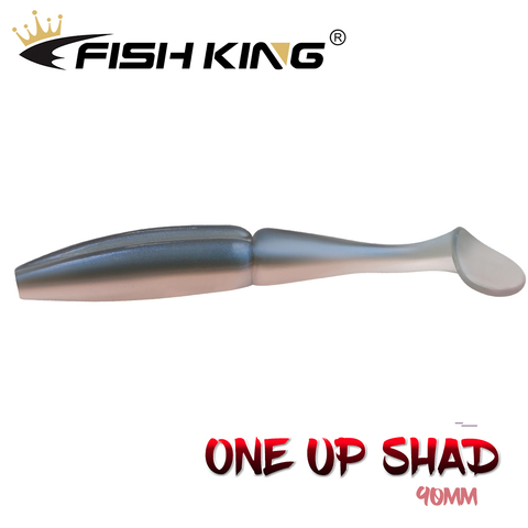 Рыболовная приманка FISH KING One Up Shad 90 мм/7 г, мягкие приманки, силиконовый воблер, приманка для окуня, искусственная мягкая рыболовная приманка ► Фото 1/6