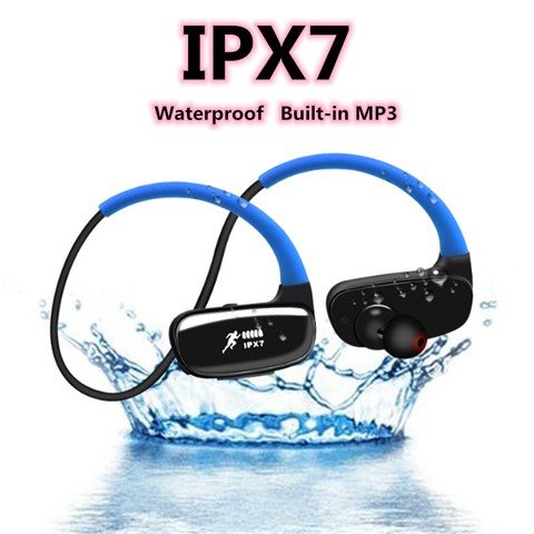 Водонепроницаемые спортивные наушники Sptuo IPX7 для бега, плавания, mp3-плеер, Bluetooth-гарнитура, 10 часов беспроводной связи для Iphone, Samsung, Xiaomi ► Фото 1/6