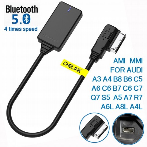 Bluetooth-адаптер AMI MMI MDI, беспроводной Aux-кабель для Audi A3, A4, B8, B6, A5, A7, R7, S5, Q7, A6L, A8L, A4L ► Фото 1/6